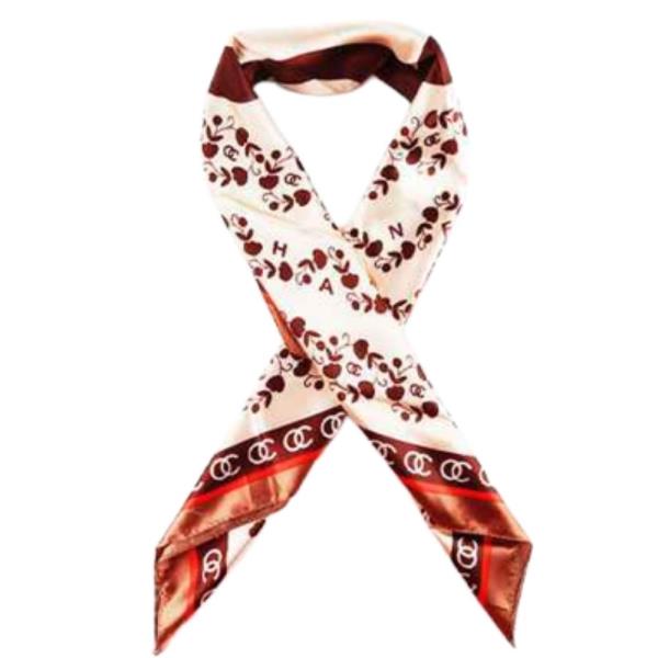 MULTI PATTERN SILKY BANDANA SQUARE NECK SCARF