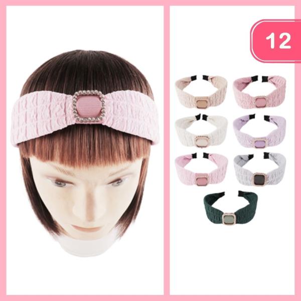 RHINESTONE PENDANT HEADBAND (12 UNITS)