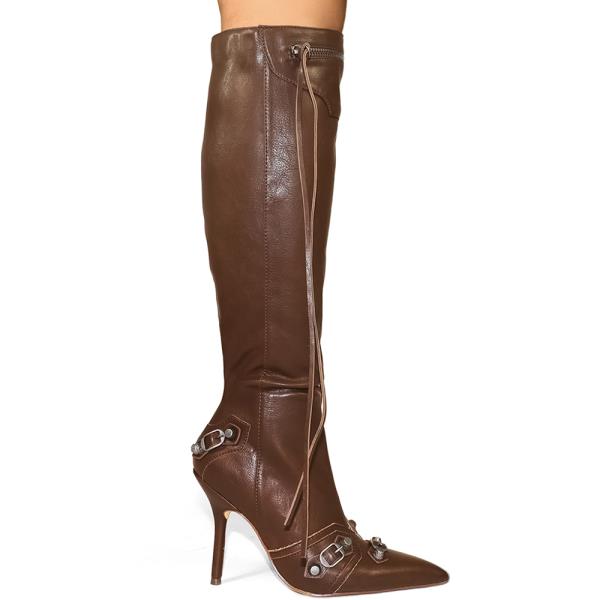 POINTED HEEL BOOTS 8 PAIRS
