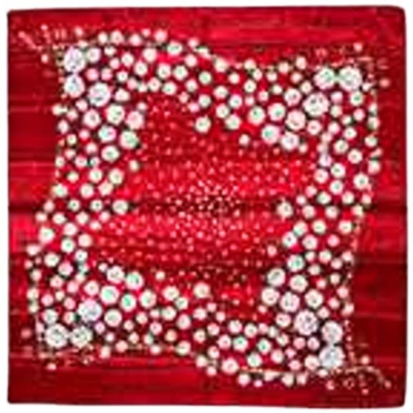 FLOWER PATTERN BANDANA SQUARE NECK SCARF