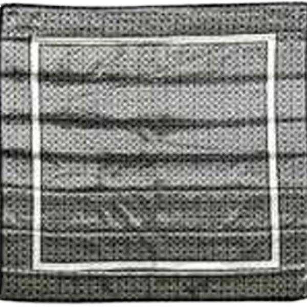 GREEK KEY PATTERN SILK TWILL BANDANA SQUARE NECK SCARF