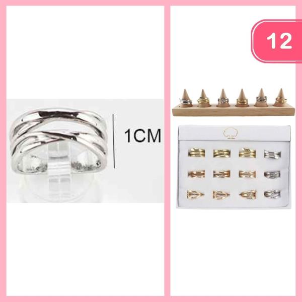 MIXED RINGS SET (12 UNITS)