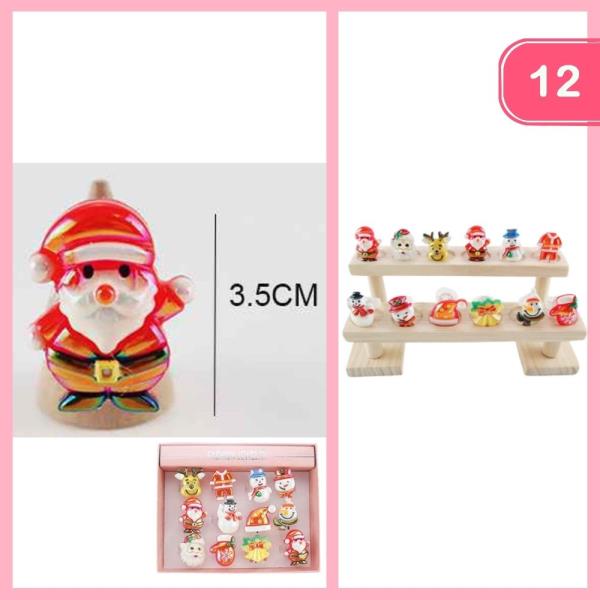 CHRISTMAS LIGHT UP RING (12 UNITS)