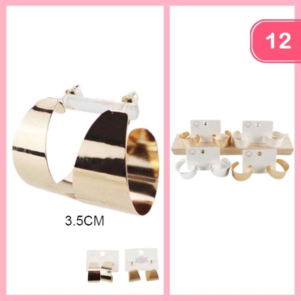 METAL HOOP EARRING (12 UNITS)