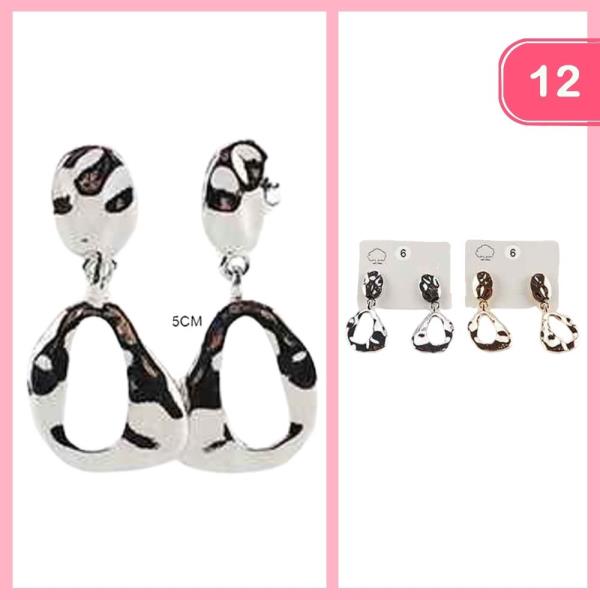 TEXTURED DANGLE EARRING (12 UNITS)