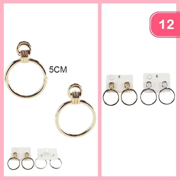 ROUND DANGLE EARRING (12 UNITS)