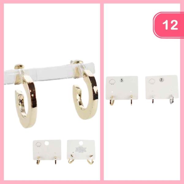 HUGGIE HOOP EARRING (12 UNITS)