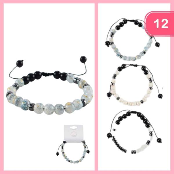 BEADED ADJUSTABLE BRACELET (12 UNITS)