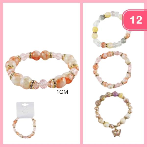 RHINESTONE  BEADED BRACELET (12 UNITS)