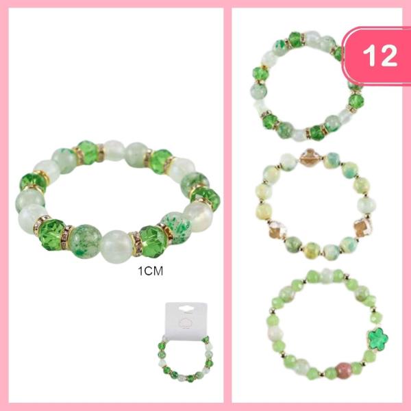 RHINESTONE BEADED BRACELET (12 UNITS)