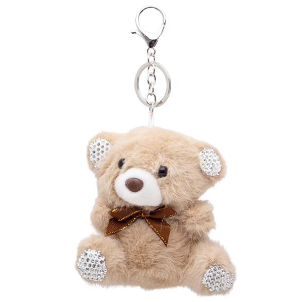 RHINESTONE BEAR KEYCHAIN