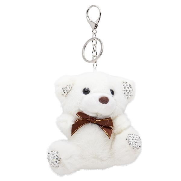 RHINESTONE BEAR KEYCHAIN