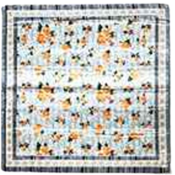 FLOWER PATTERN BANDANA SQUARE NECK SCARF