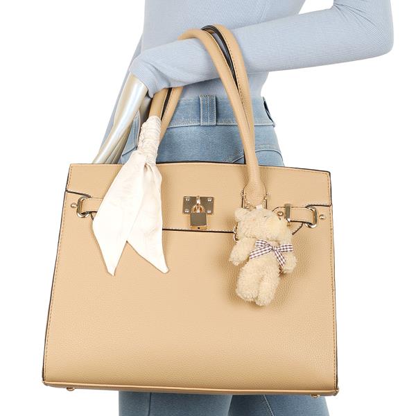 3IN1 TEXTURE CHIC HANDLE SATCHEL W MINI BAG AND WALLET SET
