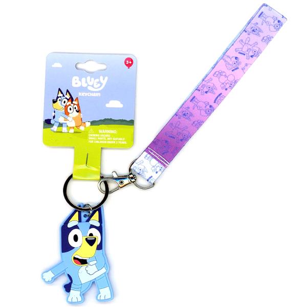 BLUEY LANYARD W RUBBER KEYCHAIN