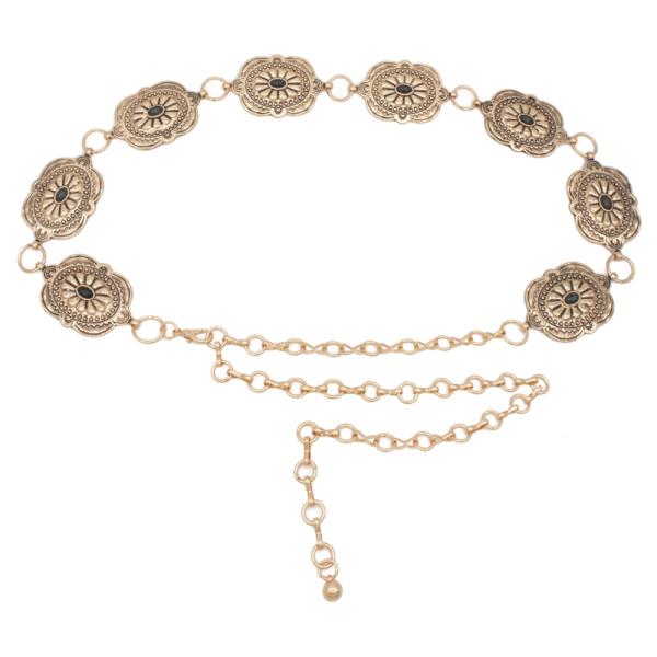 PLUS STONE ACCENT FLORA CONCHO BELT