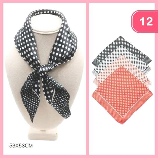 POLKADOT SILK SCARF (12 UNITS)