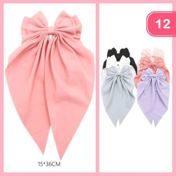 LONG TAIL HAIR BOW (12 UNITS)