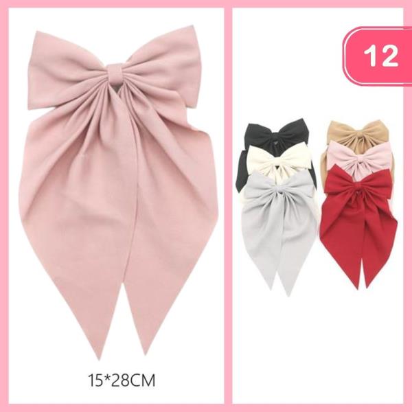 LONG TAIL HAIR BOW (12 UNITS)