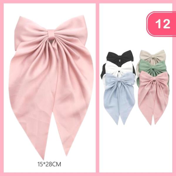 LONG TAIL HAIR BOW (12 UNITS)
