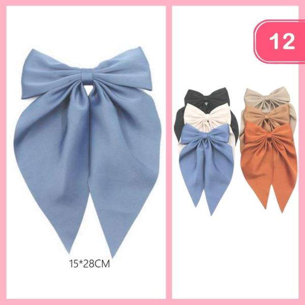 LONG TAIL HAIR BOW (12 UNITS)