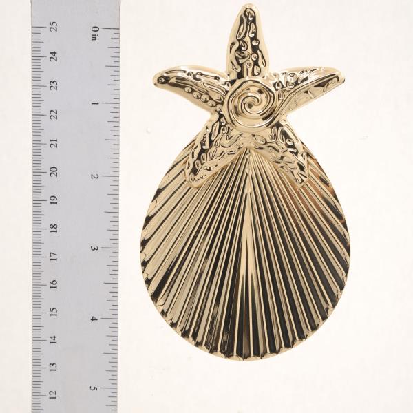 STARFISH SEASHELL LINK METAL EARRING