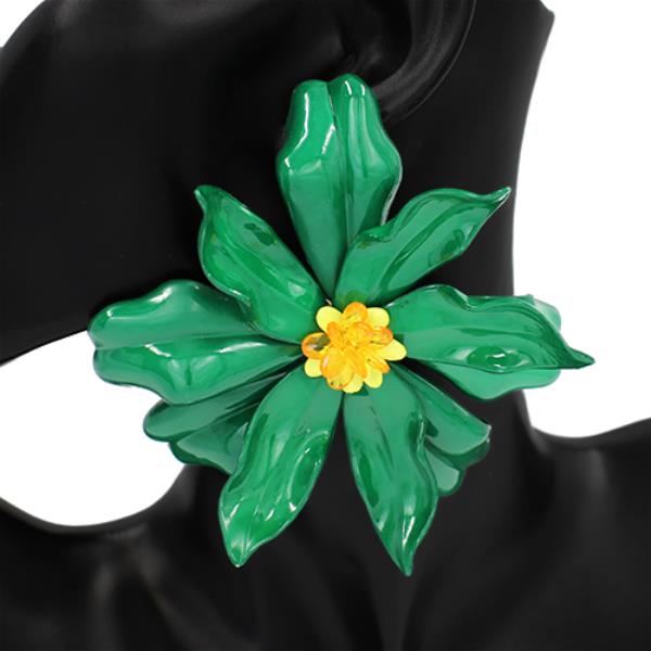 OVERSIZED RESIN FLOWER EARRING