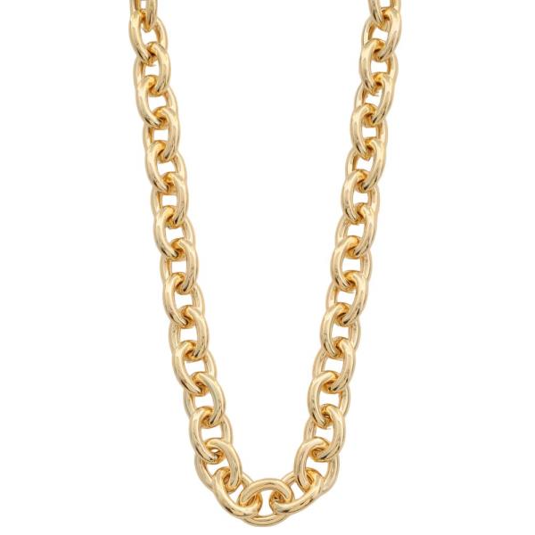 SODAJO CIRCLE LINK GOLD DIPPED NECKLACE
