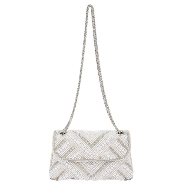 PEARL AND RHINESTONE CHAIN SHOULDER BAG