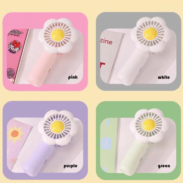 MINI FLOWER-SHAPED PORTABLE FAN USB CHARGING CHILDREN′S SUMMER AIR COOLER