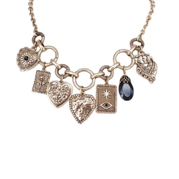 HEART CHARM CIRCLE NECKLACE