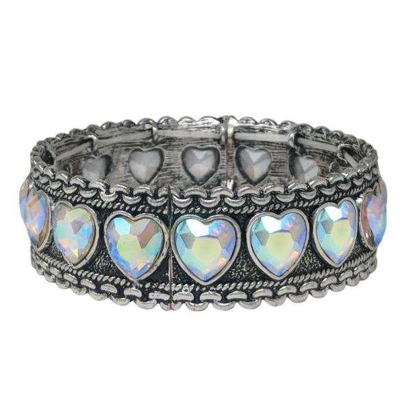 WESTERN HEART CHAIN LINK METAL BRACELET