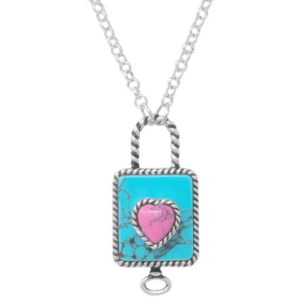 WESTERN HEART LOCK NECKLACE