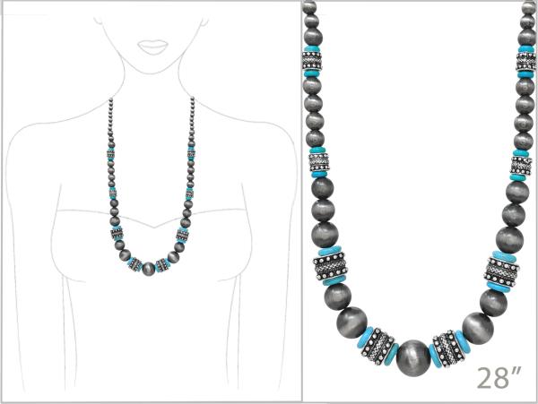 WESTERN NAVAJO BEADED NECKLACE
