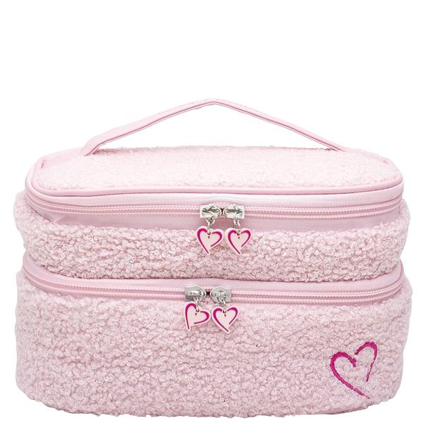 BEAUTY CREATIONS COSMETIC HANDLE ZIPPER POUCH BAG PINK