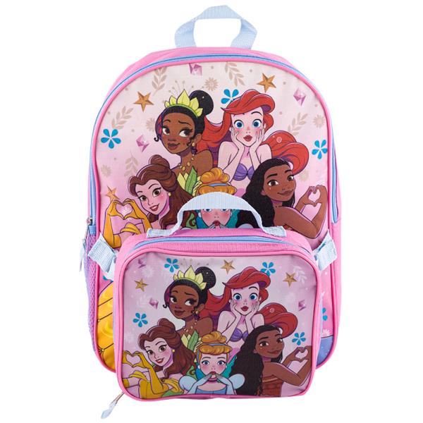 DISNEY PRINCESS BACKPACK WITH DETACHABLE LUNCHBOX
