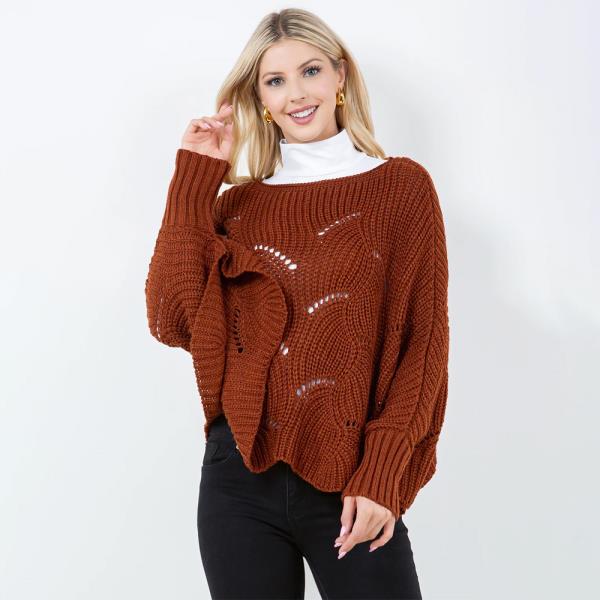CHIC STYLISH CHENILLE SOLID COLOR PONCHO