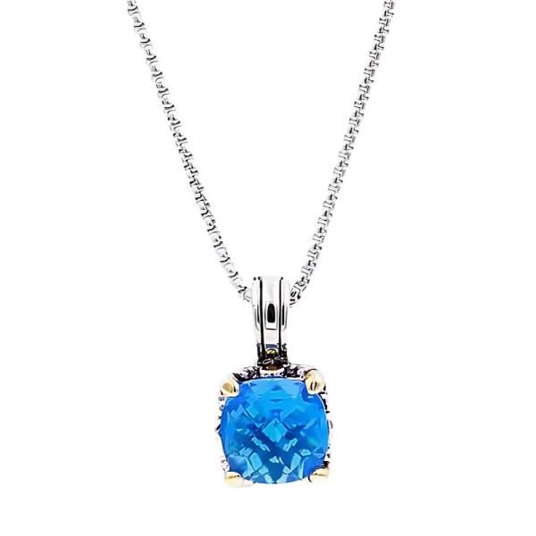 COLOR CRYSTAL PENDANT NECKLACE