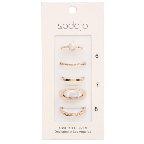 SODAJO ASSORTED RING SET