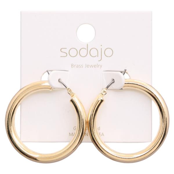 SODAJO HOOP GOLD DIPPED EARRING