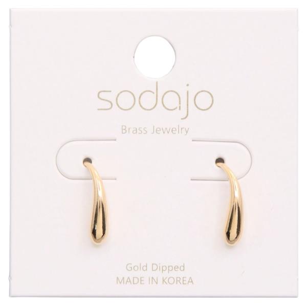 SODAJO DAINTY METAL GOLD DIPPED EARRING