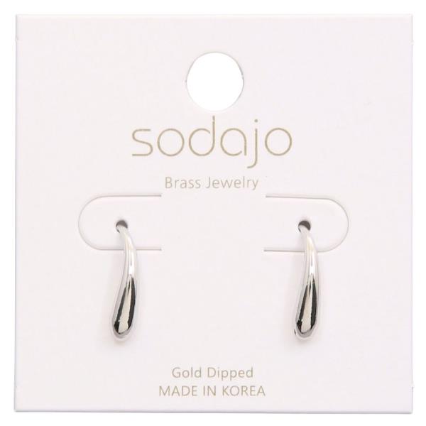 SODAJO DAINTY METAL GOLD DIPPED EARRING
