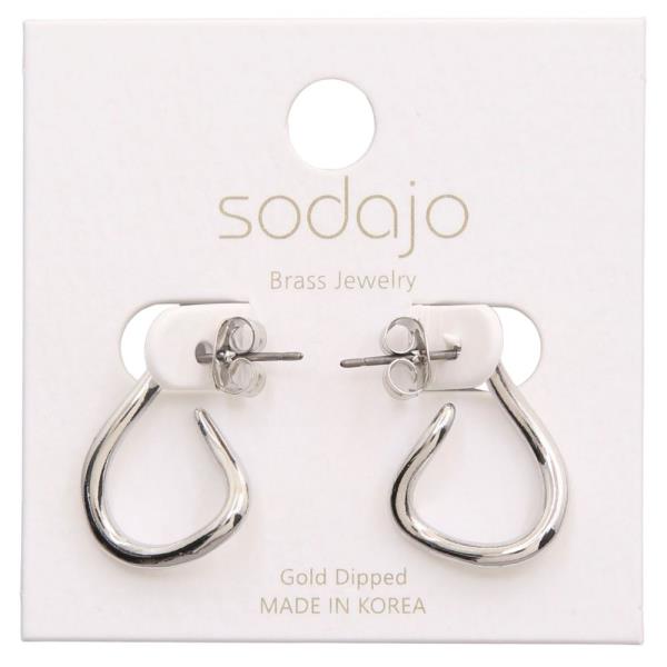 SODAJO OPEN LOOP GOLD DIPPED EARRING