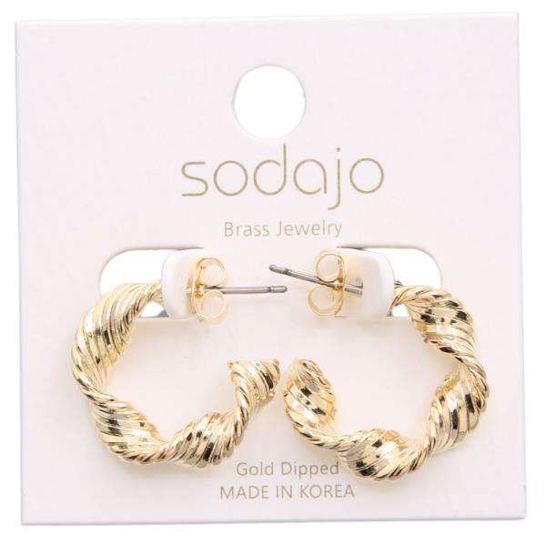 SODAJO TWISTED OPEN HOOP EARRING