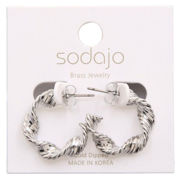 SODAJO TWISTED OPEN HOOP EARRING