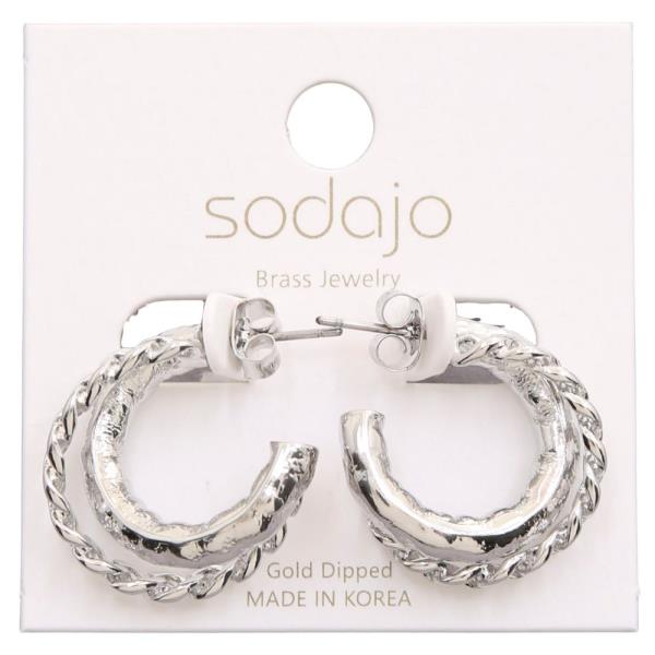 SODAJO DOUBLE OPEN HOOP GOLD DIPPED EARRING