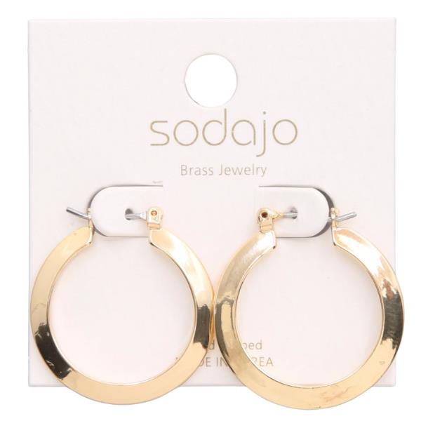 SODAJO HOOP GOLD DIPPED EARRING