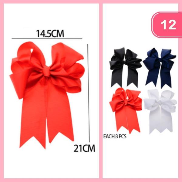 RIBBON HAIR BOW (12 UNITS)