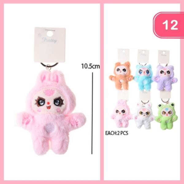 FUZZY DOLL KEYCHAIN (12 UNITS)