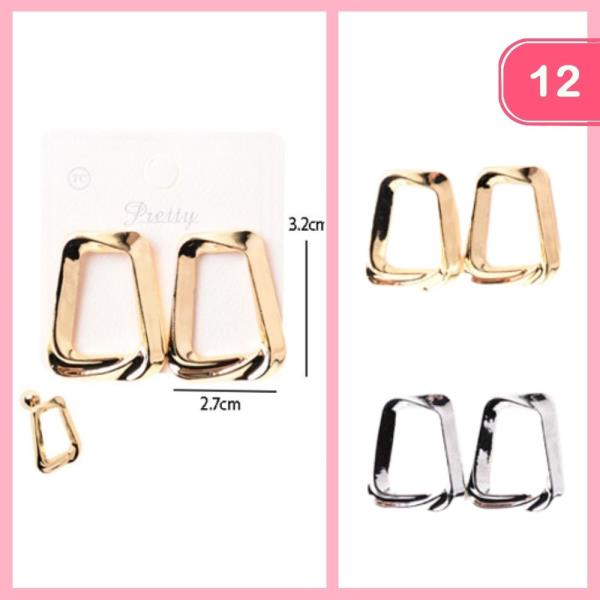 METAL POST EARRING (12 UNITS)